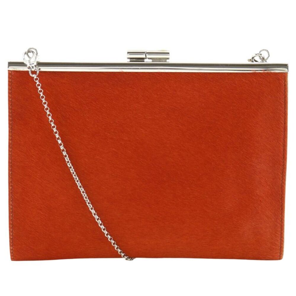 Bvlgari Chain Leather Red Leather Shoulder Bag Bag